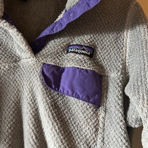 Patagonia re tool fleece gray and purple XS - Picture 3 of 7